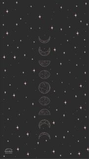 Minimalist Celestial Moon Phases Cycle Aesthetic Spiritual Phone Wallpaper
