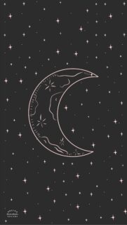 Minimalist Crescent Moon Phase Spiritual Aesthetics Phone Wallpaper