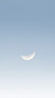 Minimalist Waxing Crescent Moon Phase Aesthetic Phone Wallpaper