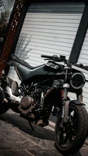 Sleek Husqvarna Svartpilen Motorcycle Urban Style Mobile Wallpaper
