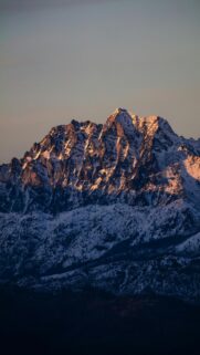Stunning Golden Hour Snow Mountain Peak Mobile Wallpaper