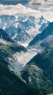 Stunning Mer de Glace Glacier Alps Mountain View Phone Wallpaper