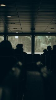 Moody Commuter Ferry Silhouette View High Resolution Mobile Wallpaper