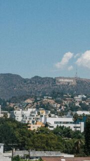 Iconic Hollywood Sign Over Los Angeles Landscape Mobile Wallpaper
