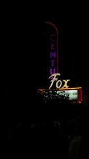 Century Fox Neon Theater Sign Night Lights 4K Mobile Wallpaper