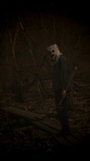 Terrifying Slasher Horror Masked Killer with Axe Mobile Wallpaper