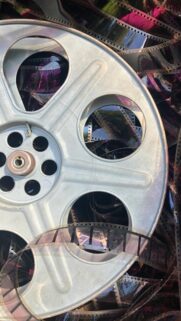Vintage Cinematic Film Reel Close Up Aesthetic 4K Mobile Wallpaper