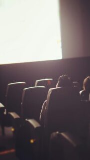 Cinematic Movie Theater Silhouette Mobile Phone Wallpaper