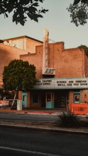 Vintage Valley Art Theater Building Aesthetic Mobile Wallpaper