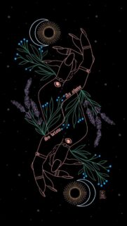 As Above So Below Mystical Moon and Hands Spiritual Energy Wallpaper
