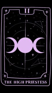 The High Priestess Tarot Card Mystical Moon Phase Aesthetic Wallpaper