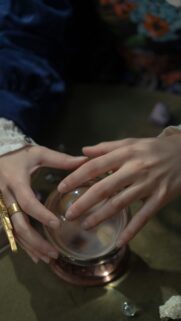 Mystical Crystal Ball Divination and Intuition Energy Wallpaper