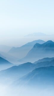 Misty Blue Mountain Ranges Layered Landscape Mobile Wallpaper