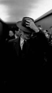 Oppenheimer Movie Cinematic Portrait Mobile Wallpaper – High Resolution Aesthetic Background