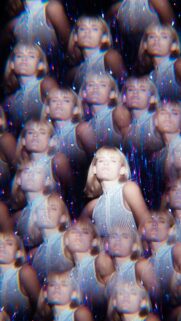 Glittery Disco Mirror Effect Portrait Aesthetic Mobile Wallpaper