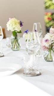 Elegant Wedding Reception Floral Table Setting Phone Wallpaper