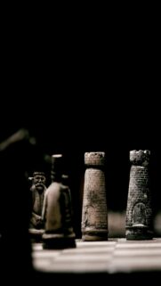 Rustic Chess Pieces Strategy Game Macro Photography Wallpaper