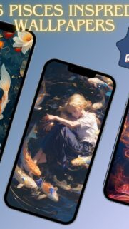 Dreamy Pisces Aesthetic Zodiac Phone Backgrounds: Art Inspired Wallpaper
