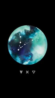 Dreamy Pisces Constellation and Zodiac Symbol Spiritual Phone Wallpaper