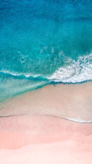 Pisces Dreamy Pink Sand Beach Ocean Aesthetic Phone Wallpaper