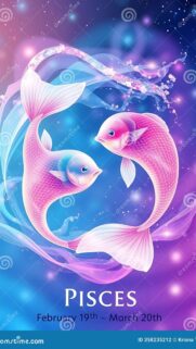 Ethereal Pisces Zodiac Sign Aesthetic Art Phone Wallpaper