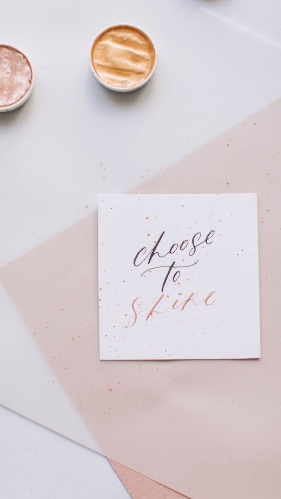 Choose to Shine Positive Affirmation Vision Board Manifestation Aesthetic Wallpaper