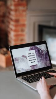 Manifestation Techniques and Crystal Energy Aesthetic Desktop Wallpaper