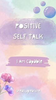 Positive Self Talk Affirmation Vision Board for Daily Manifestation Wallpaper