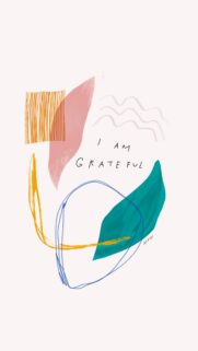 I Am Grateful Minimalist Affirmation Aesthetic Manifestation Wallpaper
