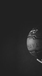 Sleek Black and White Basketball Minimalism Phone Wallpaper