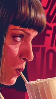 Pulp Fiction Iconic Poster Art Mobile Wallpaper – High Resolution Aesthetic Background