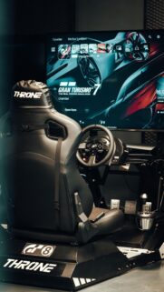 Gran Turismo Racing Simulator Gaming Setup Phone Wallpaper