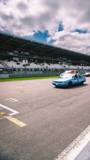 Classic NYPD Police Car at Nürburgring Racing Circuit Wallpaper