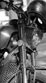 Black and White Motorcycle Close-up Detail High Quality Wallpaper