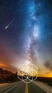 Sacred Geometry Flower of Life Spiritual Manifestation Phone Wallpaper