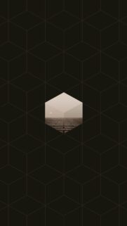 Sacred Geometry Cube Perspective and Minimalist Zen Energy Wallpaper