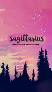 Fiery Sagittarius Zodiac Constellation Art Phone Background Wallpaper