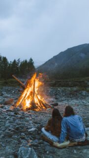 Sagittarius Wanderlust Campfire Aesthetic Zodiac Phone Wallpaper