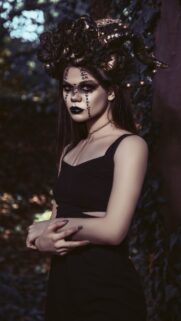 Mystic Scorpio Zodiac Aesthetic Dark Goddess Portrait Wallpaper