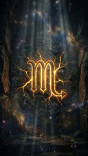 Mystical Scorpio Zodiac Sign Glowing Dark Energy 4K Phone Wallpaper