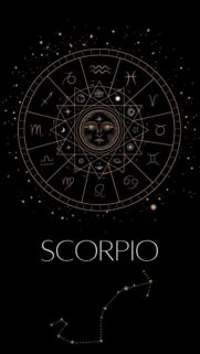 Mystical Scorpio Zodiac Constellation Dark Aesthetic Phone Wallpaper
