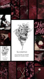 Mystical Scorpio Aesthetic Dark Scorpio Zodiac Sign Phone Wallpaper