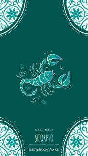 Mystical Scorpio Zodiac Sign Aesthetic Deep Green Phone Wallpaper