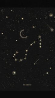 Minimalist Scorpio Constellation Astrology Aesthetic Phone Wallpaper