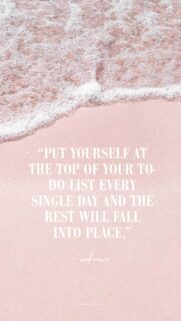 Self Love and Manifestation Vision Board Aesthetic Quote Phone Wallpaper