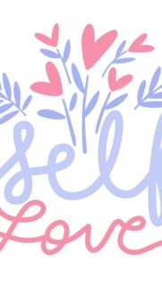 Self Love Floral Aesthetic Manifestation Vision Board Phone Wallpaper