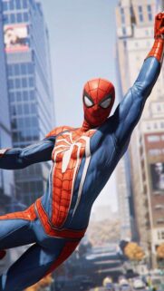 Spider-Man High Definition Mobile Wallpaper – Vertical Web-Slinging Hero Background