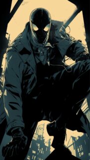 Spider Noir High Quality 4K Mobile Wallpaper – Dark Aesthetic Hero Background