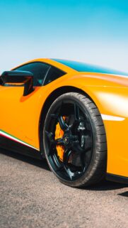 Orange Lamborghini Huracan Performante Supercar Mobile Wallpaper