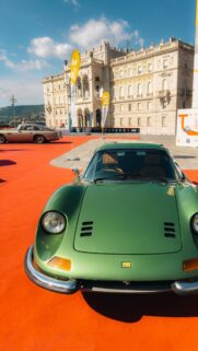 Stunning Green Vintage Ferrari Dino Sports Car Phone Wallpaper